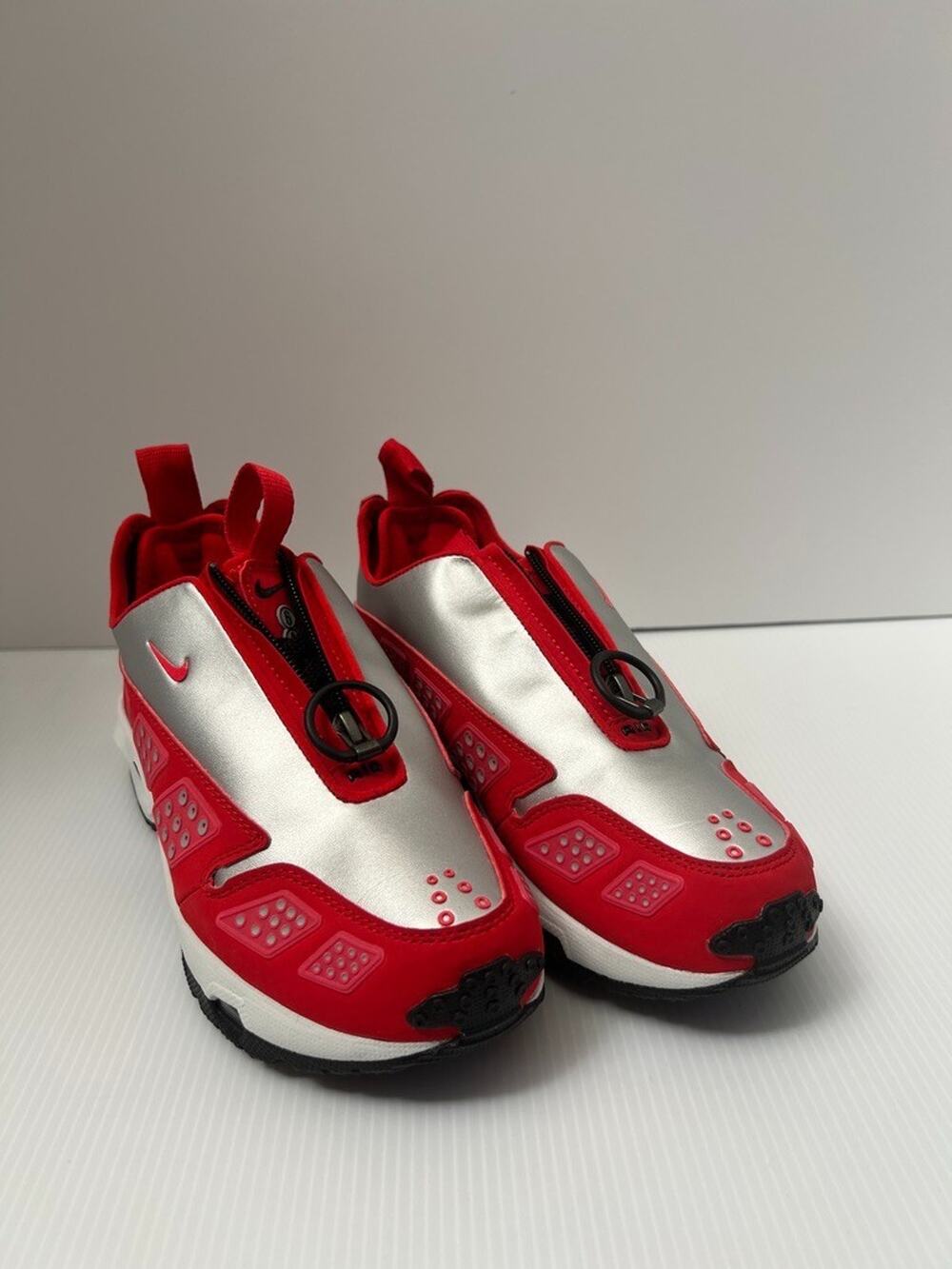 Nike Air Zoom Spiridon Cage 2 IH3988-001 Silver Red Zip Running Shoes Womens 6